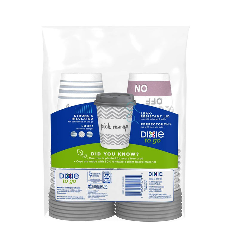 Dixie To Go Hot Disposable Cups Lids - 14ct/12oz