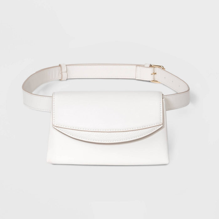 Women's Magnetic Closure Fanny Pack - A New Day White