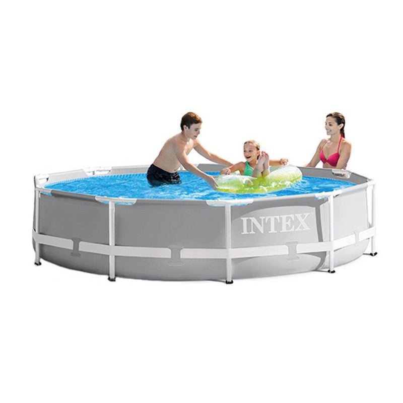 Intex 26701EH 10ft x 30in Prism Metal Frame Outdoor Above Ground Swimming Pool Set with 330 GPH Filter Pump and Easy Set-Up, fits up to 4 People (LOCAL PICKUP ONLY)