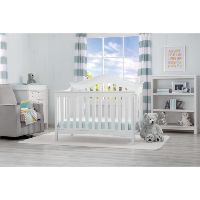 Delta Children Farmhouse 4-in-1 Convertible Crib - Textured White (LOCAL PICKUP ONLY)