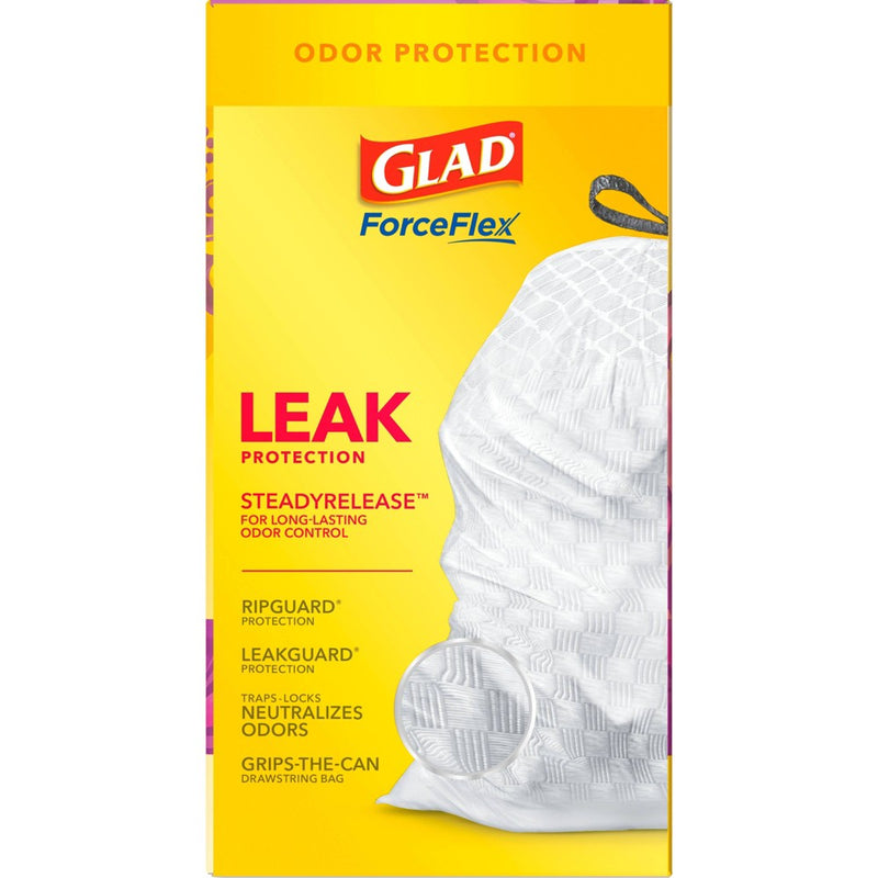 Glad ForceFlex White Trash Bags Gain Moonlight Breeze Scent with Febreze Freshness 13 Gallon - 100ct