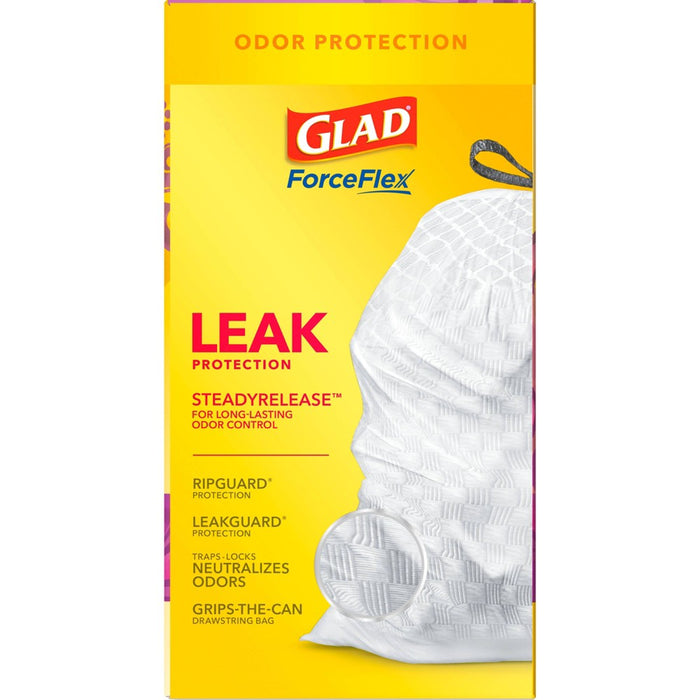 Glad ForceFlex White Trash Bags Gain Moonlight Breeze Scent with Febreze Freshness 13 Gallon - 100ct