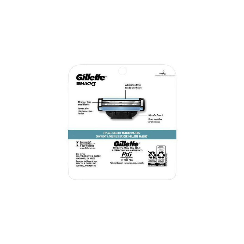 Gillette Mach3 Men's Razor Blade Refills - 4ct