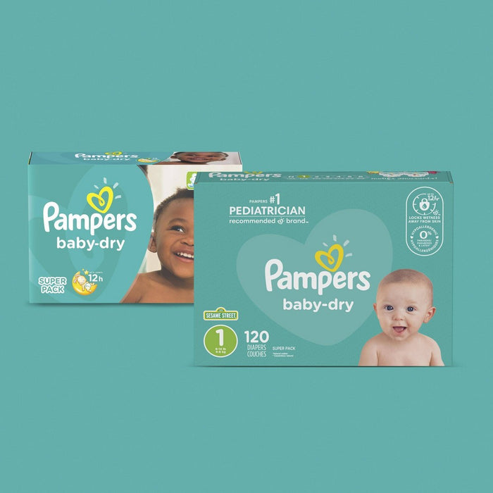 Pampers Baby Dry Diapers Super Pack Size 5 - 78ct
