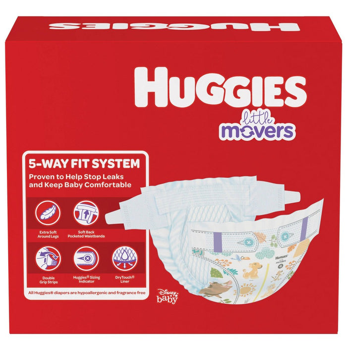 Huggies Little Movers Baby Disposable Diapers - Size 5 - 58ct