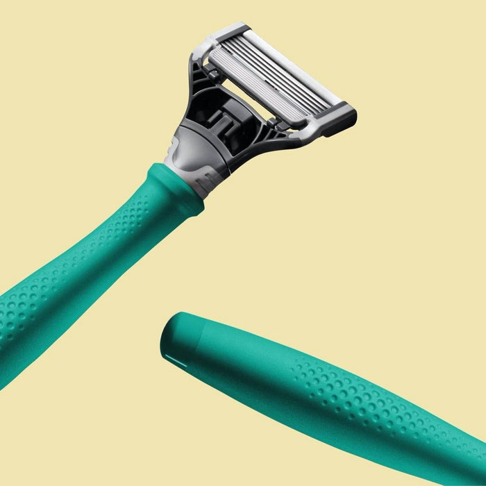 Harry's 5-Blade Men's Razor - 1 Razor Handle + 2 Razor Blade Refills - Tropical Green