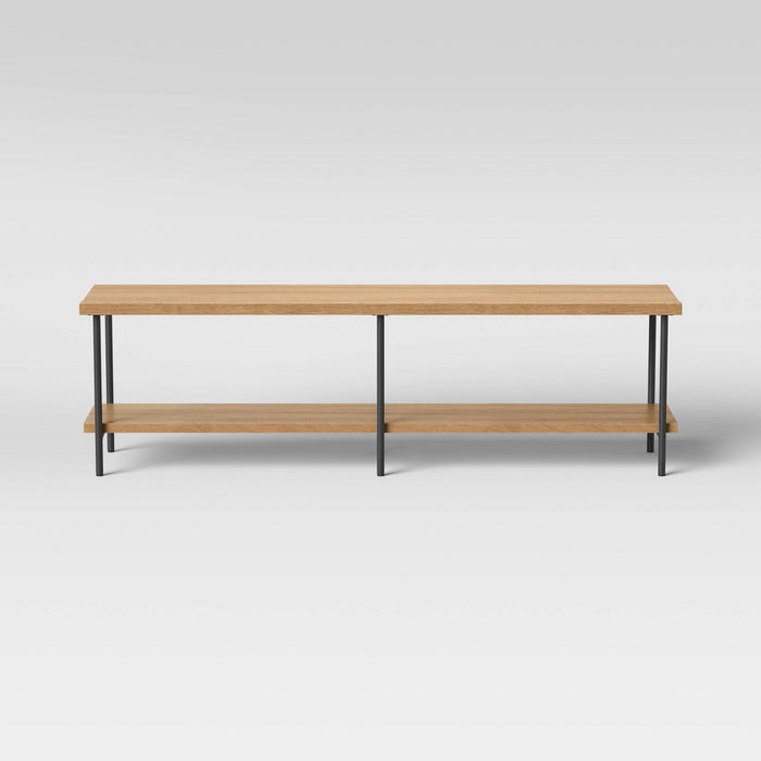 Wood and Metal TV Stand for TVs up to 60" Natural - Room Essentials (LOCAL PICKUP ONLY)