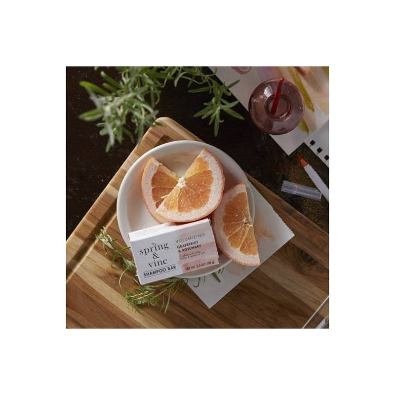 Spring & Vine Grapefruit & Rosemary Volumizing Shampoo Bar - 3.5oz