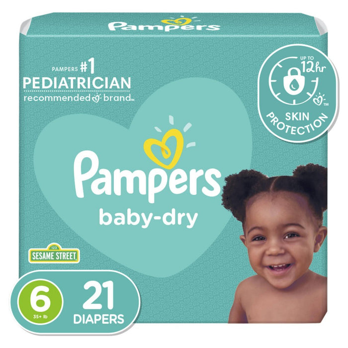 Pampers Baby Dry Diapers, Jumbo Pack - Size 6 - 21ct