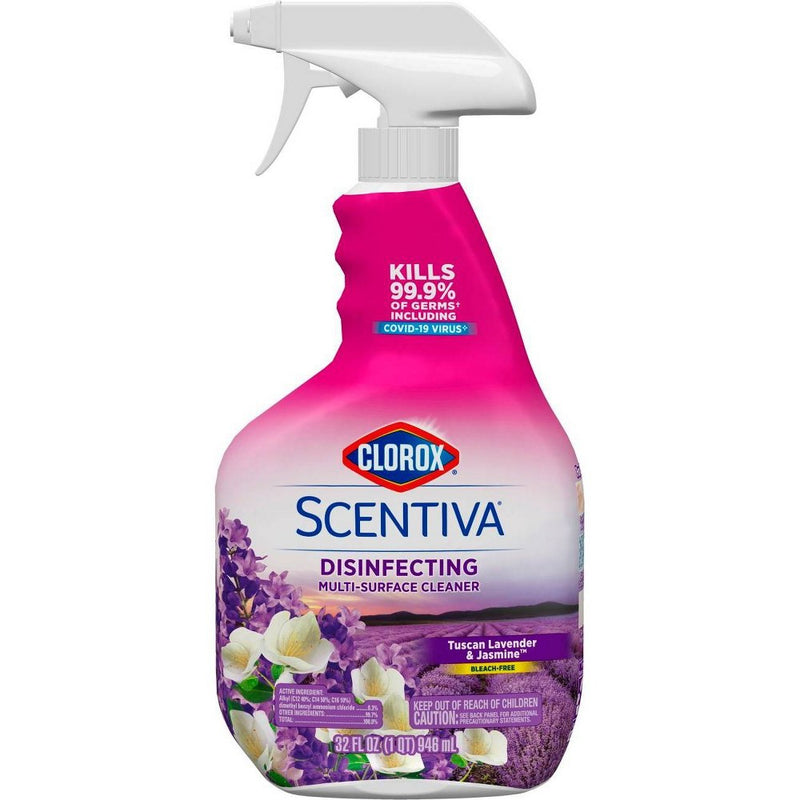 Clorox Scentiva Multi Surface Cleaner Spray Bottle Bleach Free - Tuscan Lavender & Jasmine - 32oz