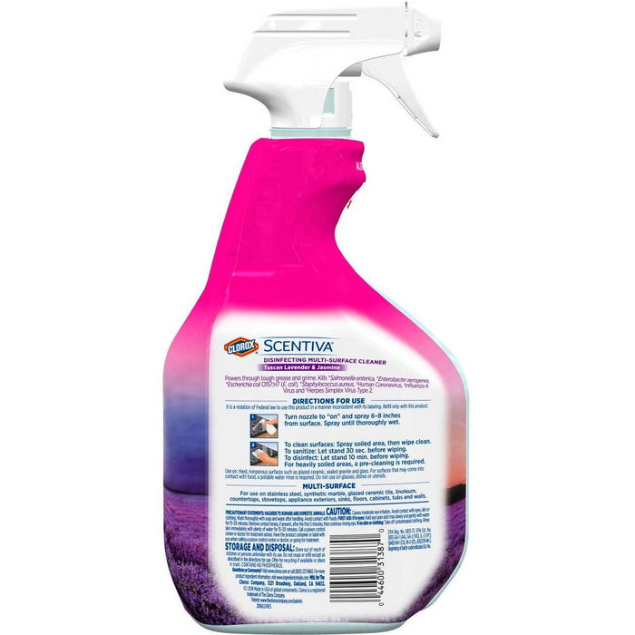 Clorox Scentiva Multi Surface Cleaner Spray Bottle Bleach Free - Tuscan Lavender & Jasmine - 32oz