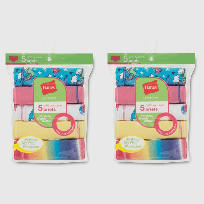 Hanes Premium Girls' 5+5 Bonus Pack Briefs - 10