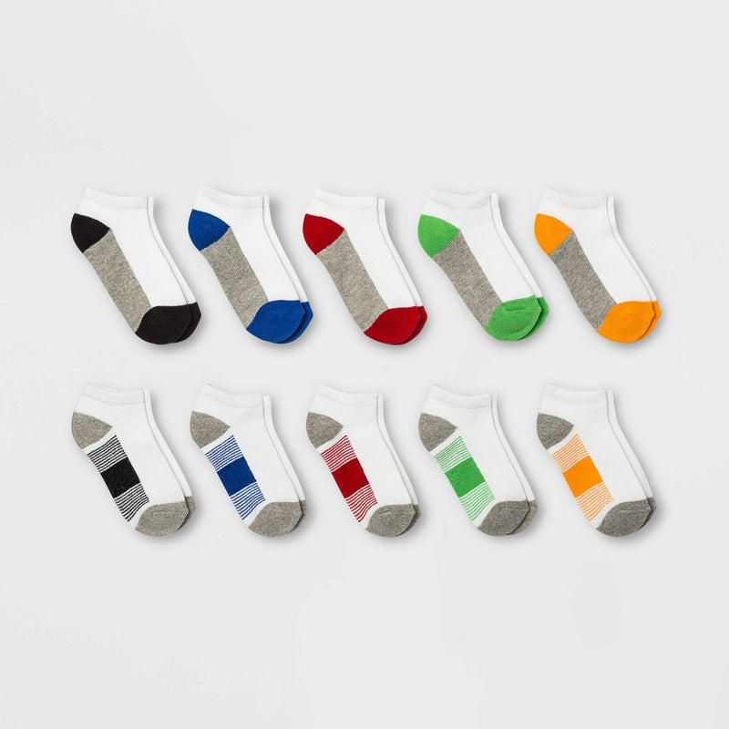 Boys' 10pk Low Cut Socks - Cat & Jack L