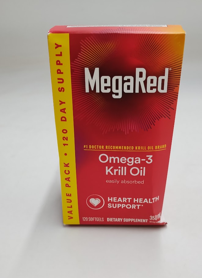 MegaRed Omega-3 Krill Oil Dietary Supplement Softgels - 120ct EXP: 11/2026+