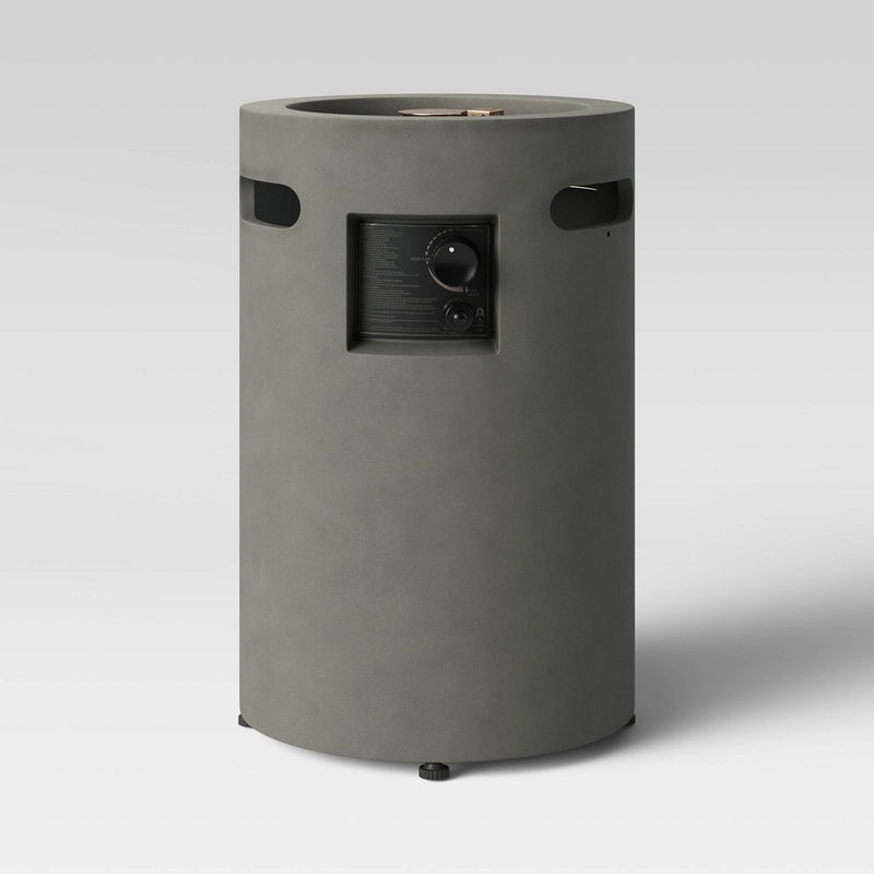 25" Pipestone Outdoor Fire Column - Gray - Project 62 (LOCAL PICKUP ONLY)
