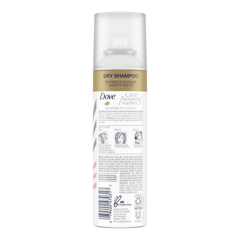 Dove Care Between Washes Go Active Volumizing Dry Shampoo, 5 oz *NEW*