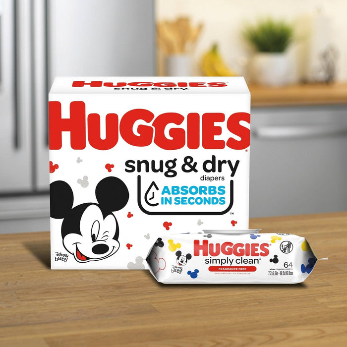 Huggies Simply Clean Unscented Baby Wipes 11 Flip-Top Packs (704ct)