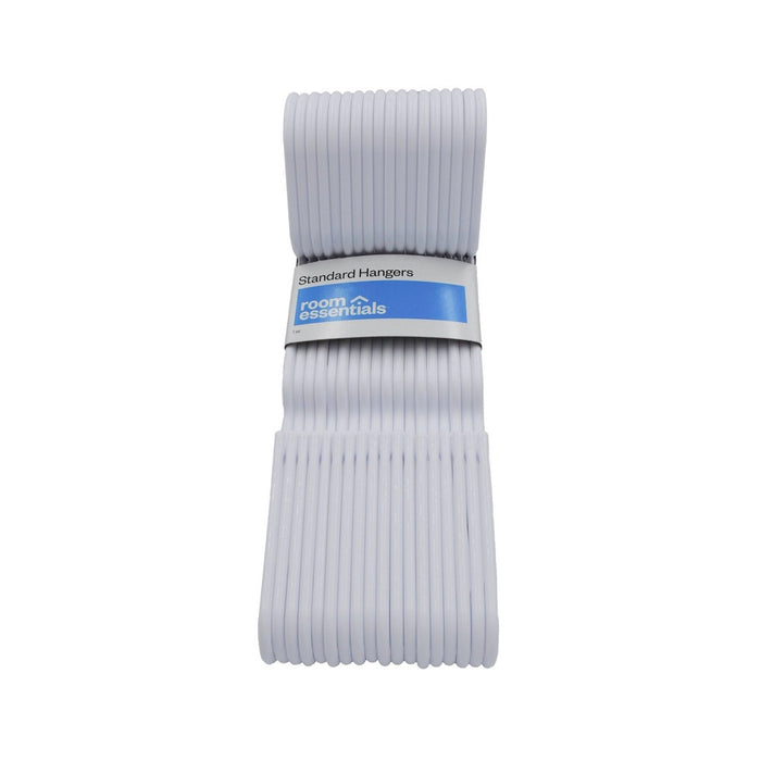 18pk Plastic Hangers White - Room Essentials