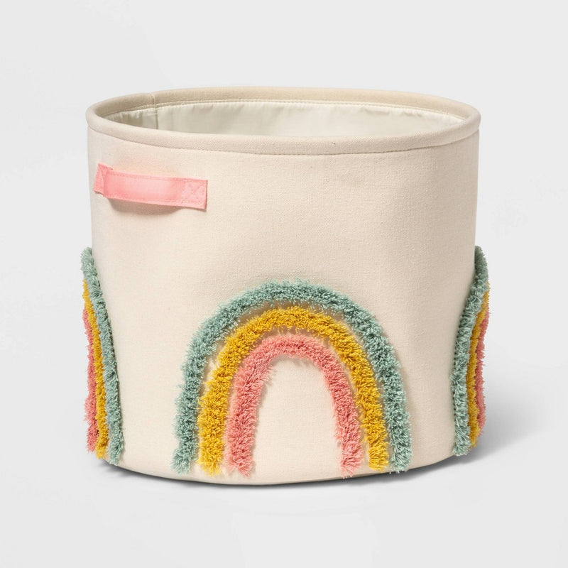 Tufted Canvas Storage Bin - Cloud Island Pink L