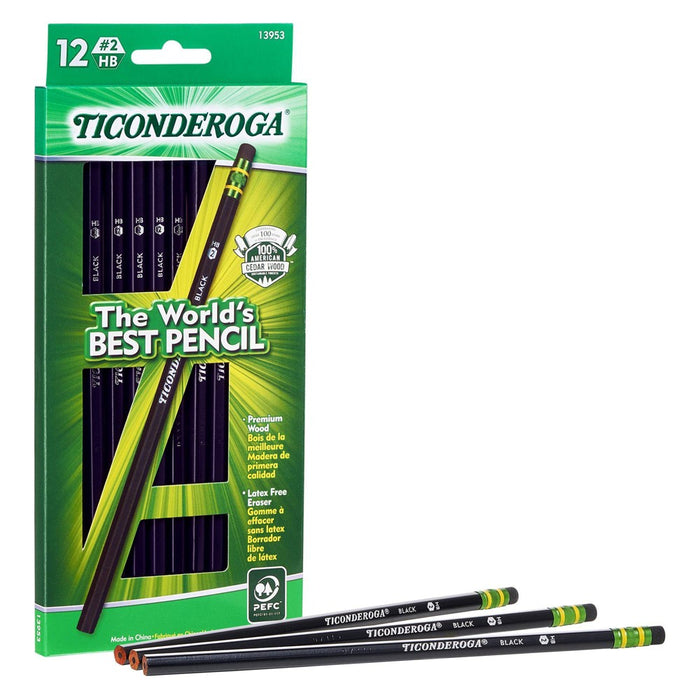 Ticonderoga #2 Wooden Pencils, 0.7mm, 12ct