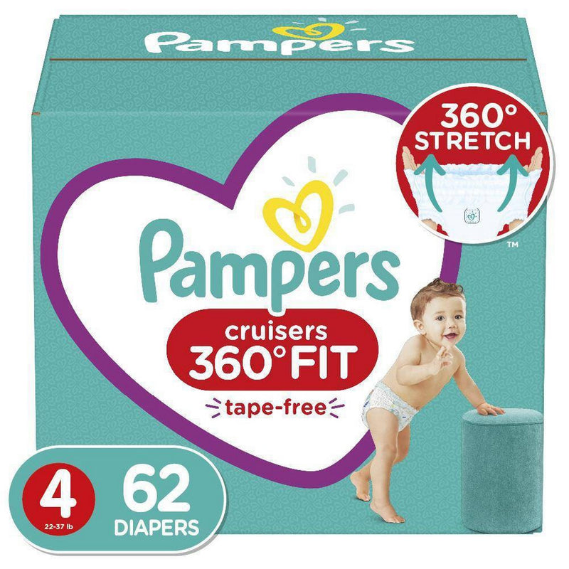 Pampers Cruisers 360 Disposable Diapers Super Pack - Size 4 (62ct)