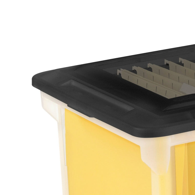 Sterilite 18.5" x 14" Plastic File Box Clear/Black