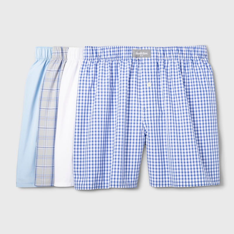 Men's Woven Boxer Shorts 4pk - Goodfellow & Co M