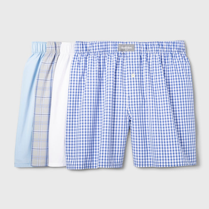 Men's Woven Boxer Shorts 4pk - Goodfellow & Co M