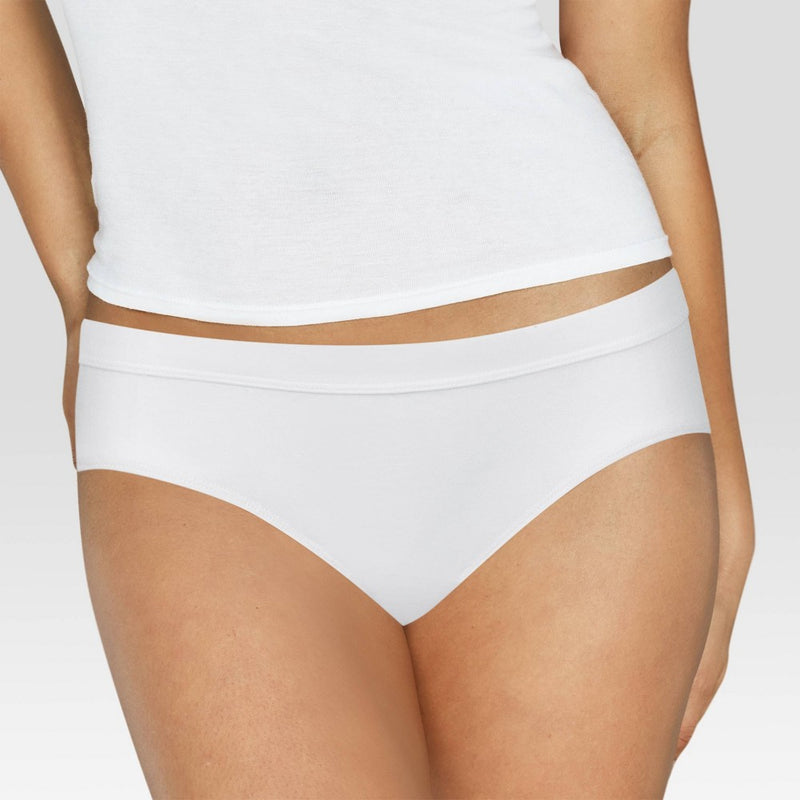 Hanes Women's 6pk Pure Comfort Organic Cotton Hipster Underwear - Assorted 8