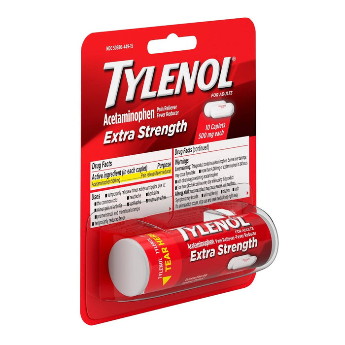 Tylenol Extra Strength Pain Reliever Caplets - Acetaminophen - 10ct