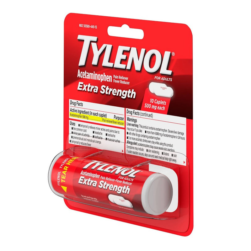 Tylenol Extra Strength Pain Reliever Caplets - Acetaminophen - 10ct