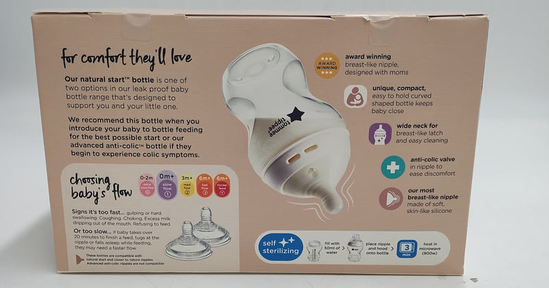 Tommee Tippee Closer To Nature Fiesta Baby Bottle - 9oz/6pk