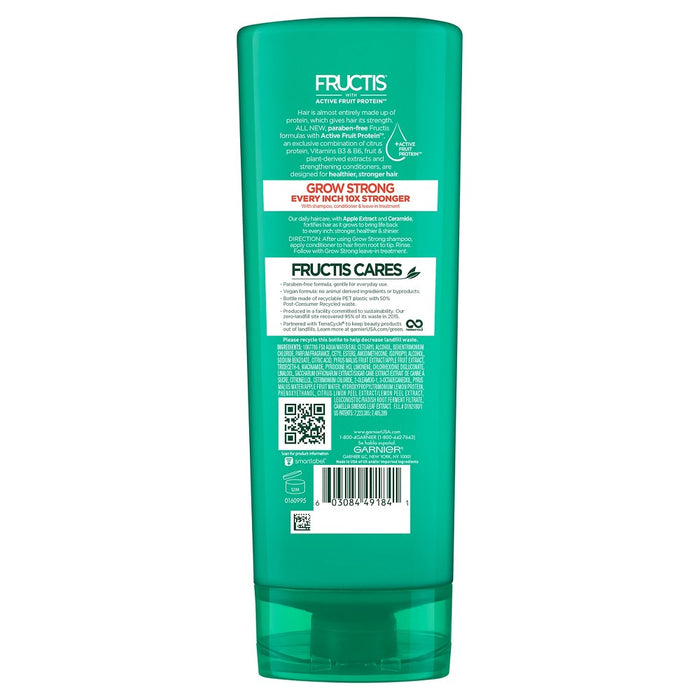 Garnier Fructis with Active Fruit Protein Grow Strong Fortifying Conditioner with Apple Extract & Ceramide - 12oz