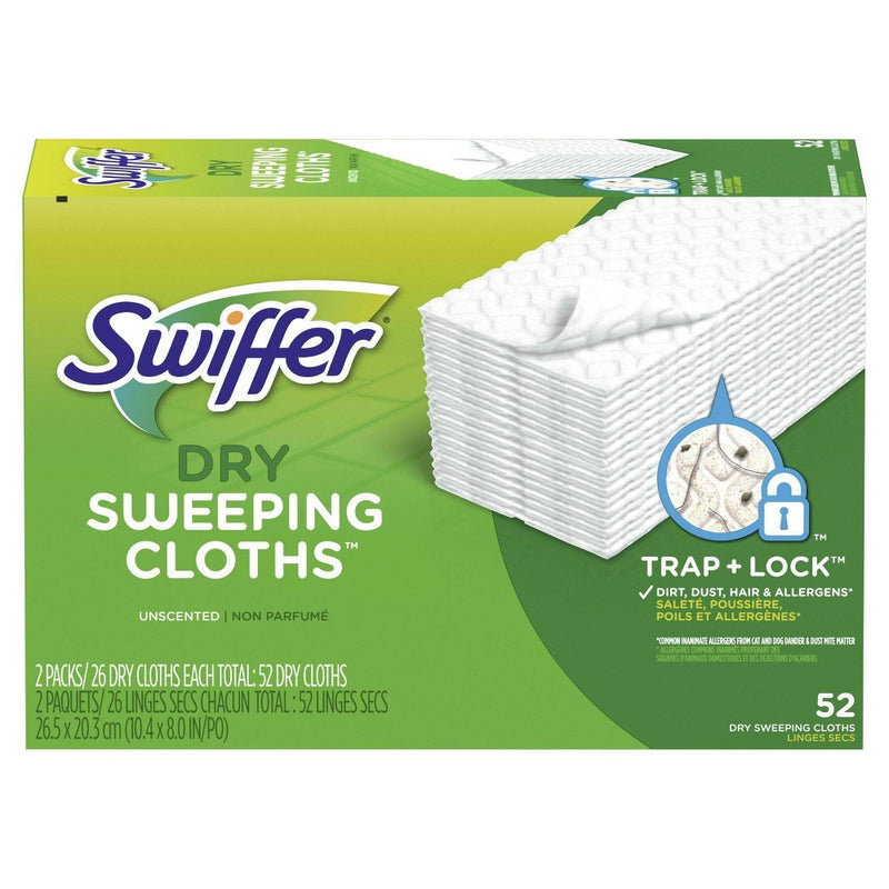 Swiffer Sweeper Dry Sweeping Pad, Multi Surface Refills for Dusters Floor Mop -  2pk/52ct