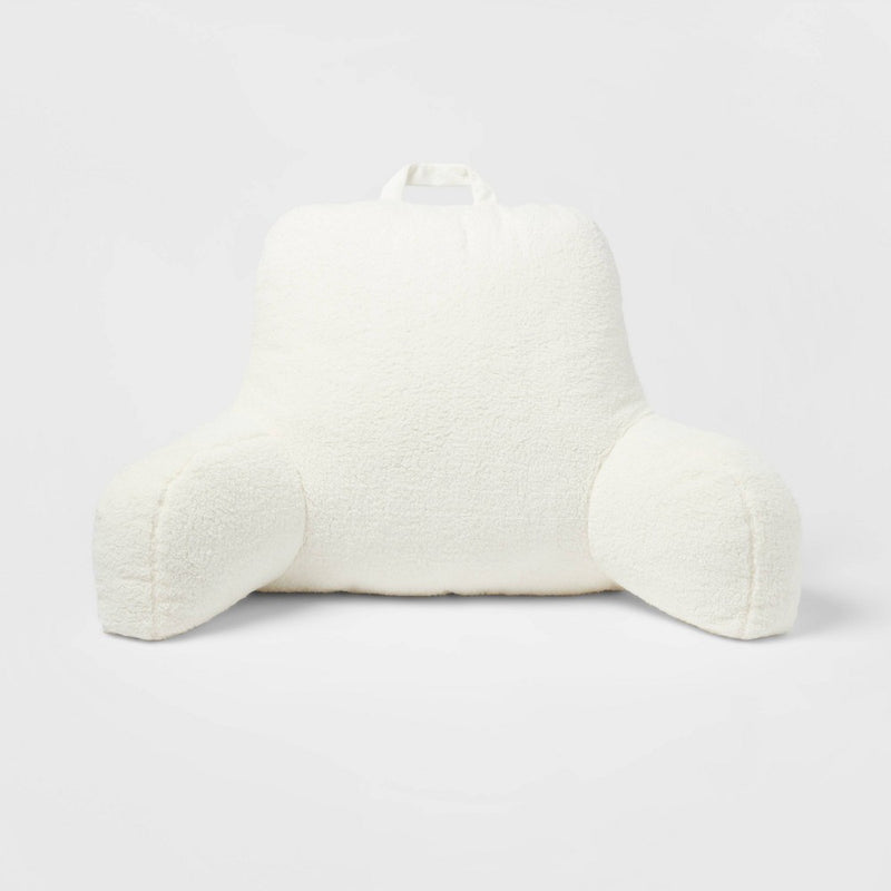 Sherpa Bed Rest Pillow Cream - Room Essentials