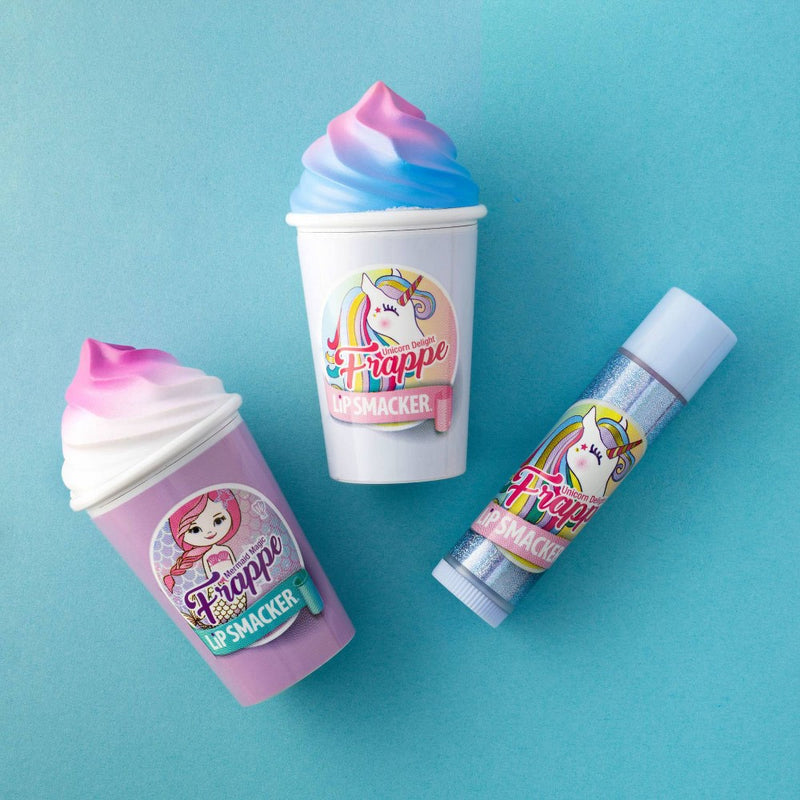 Lip Smacker Beverage Frappe Cup + Lip Balm - Unicorn/Mermaid - 3pk