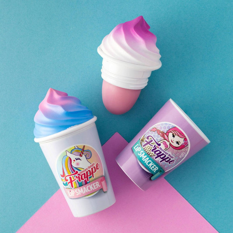 Lip Smacker Beverage Frappe Cup + Lip Balm - Unicorn/Mermaid - 3pk