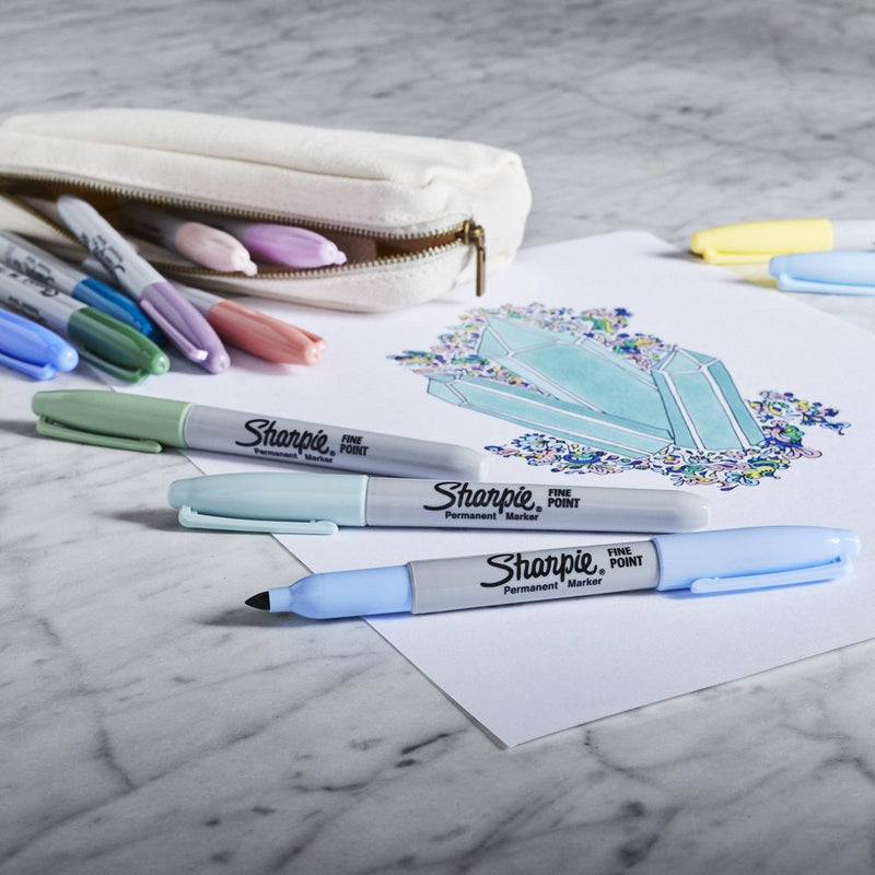 Sharpie 12pk Permanent Markers Fine Mystic Gems