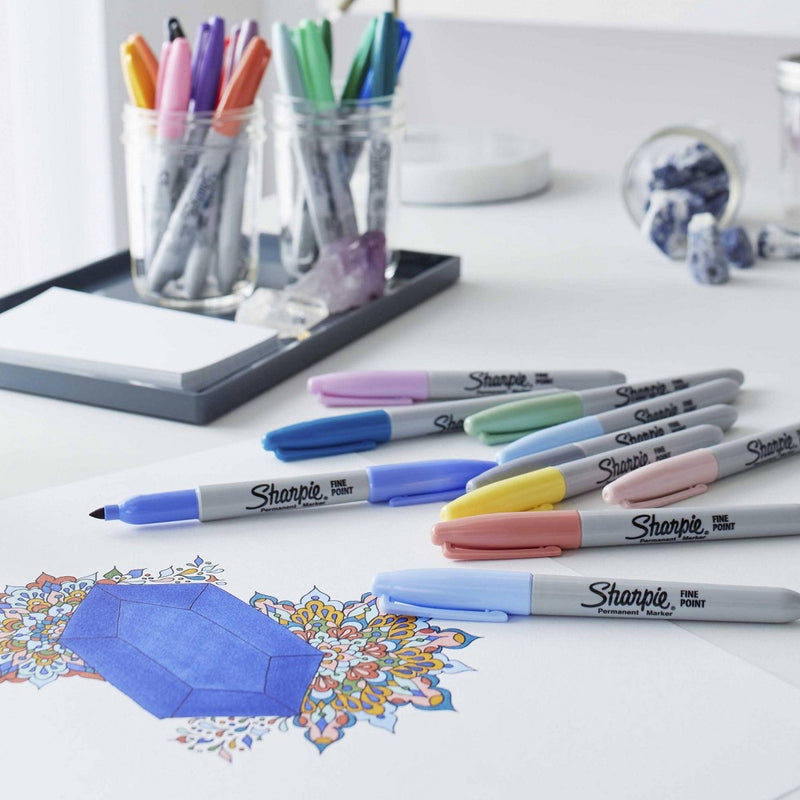 Sharpie 12pk Permanent Markers Fine Mystic Gems