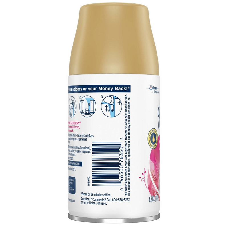 Glade Peony Cherry Automatic Spray Refill - 6.2oz