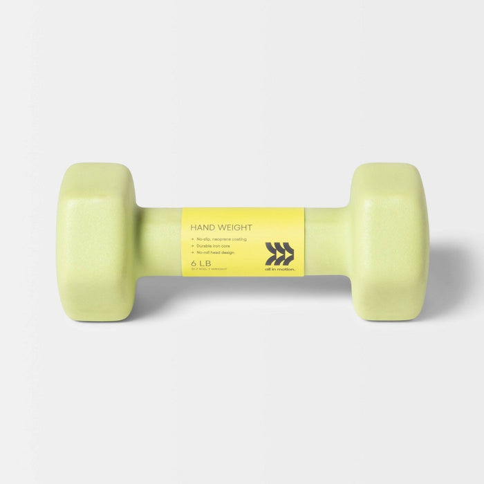 Dumbbell 6lbs Lime - All in Motion