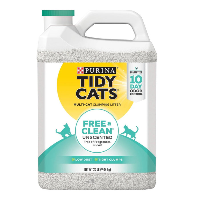 Purina Tidy Cats Free & Clean Unscented Multi-Cat Clumping Litter - 20lbs (LOCAL PICKUP ONLY)