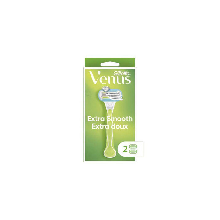 Venus Extra Smooth Green Women's Razor + 2 Razor Blade Refills