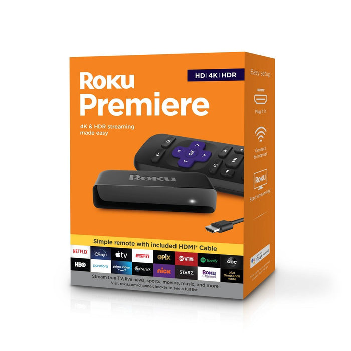 Roku Premiere | HD/4K/HDR Streaming Media Player with Remote + HDMI Cable