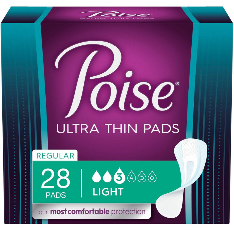 Poise Ultra Thin Postpartum Incontinence Pads - Light Absorbency - Regular - 28ct