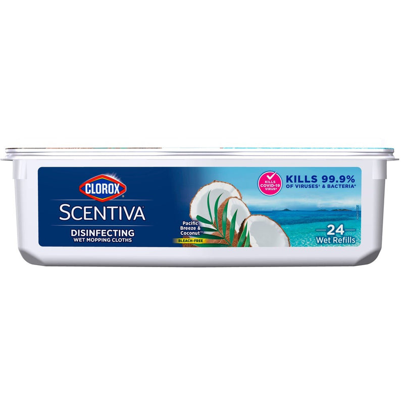 Clorox Scentiva Disinfecting Wet Mopping Cloths - Pacific Breeze & Coconut - 24ct