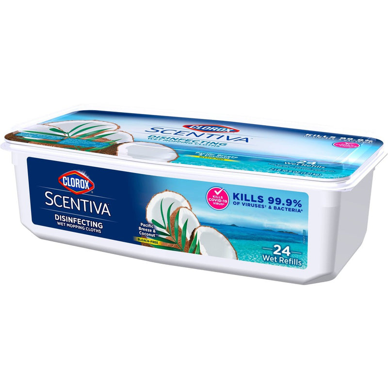 Clorox Scentiva Disinfecting Wet Mopping Cloths - Pacific Breeze & Coconut - 24ct