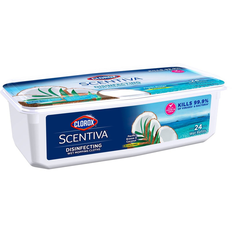 Clorox Scentiva Disinfecting Wet Mopping Cloths - Pacific Breeze & Coconut - 24ct