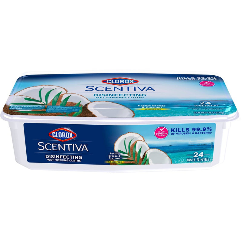 Clorox Scentiva Disinfecting Wet Mopping Cloths - Pacific Breeze & Coconut - 24ct