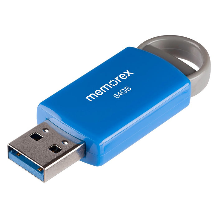 Memorex 64GB Flash Drive USB 2.0 - Blue (32020006421)